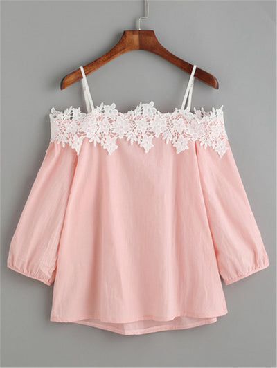 Lace Off-shoulder Blouse