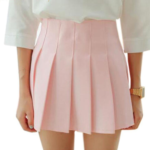 Half Pleated Mini Skirt