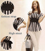 Striped Print Chiffon Blouse