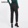 Cuffed Leg Pinstripe Pants