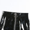 Leather Paint Zip Skirt
