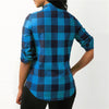 Lace-up Plaid Blouse