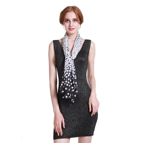 Polka Chiffon Scarf
