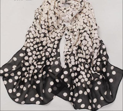 Polka Chiffon Scarf