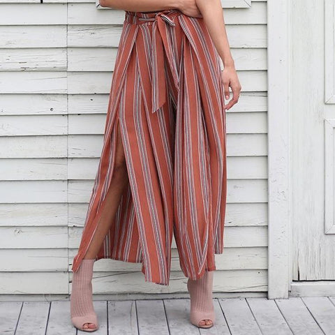 Simplee High Split Pants